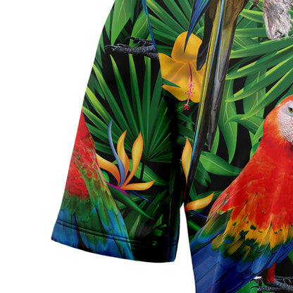Parrot Tropical Wild Flower T0807 Hawaiian Shirt