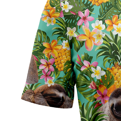 Tropical Pineapple Sloth H67017 Hawaiian Shirt