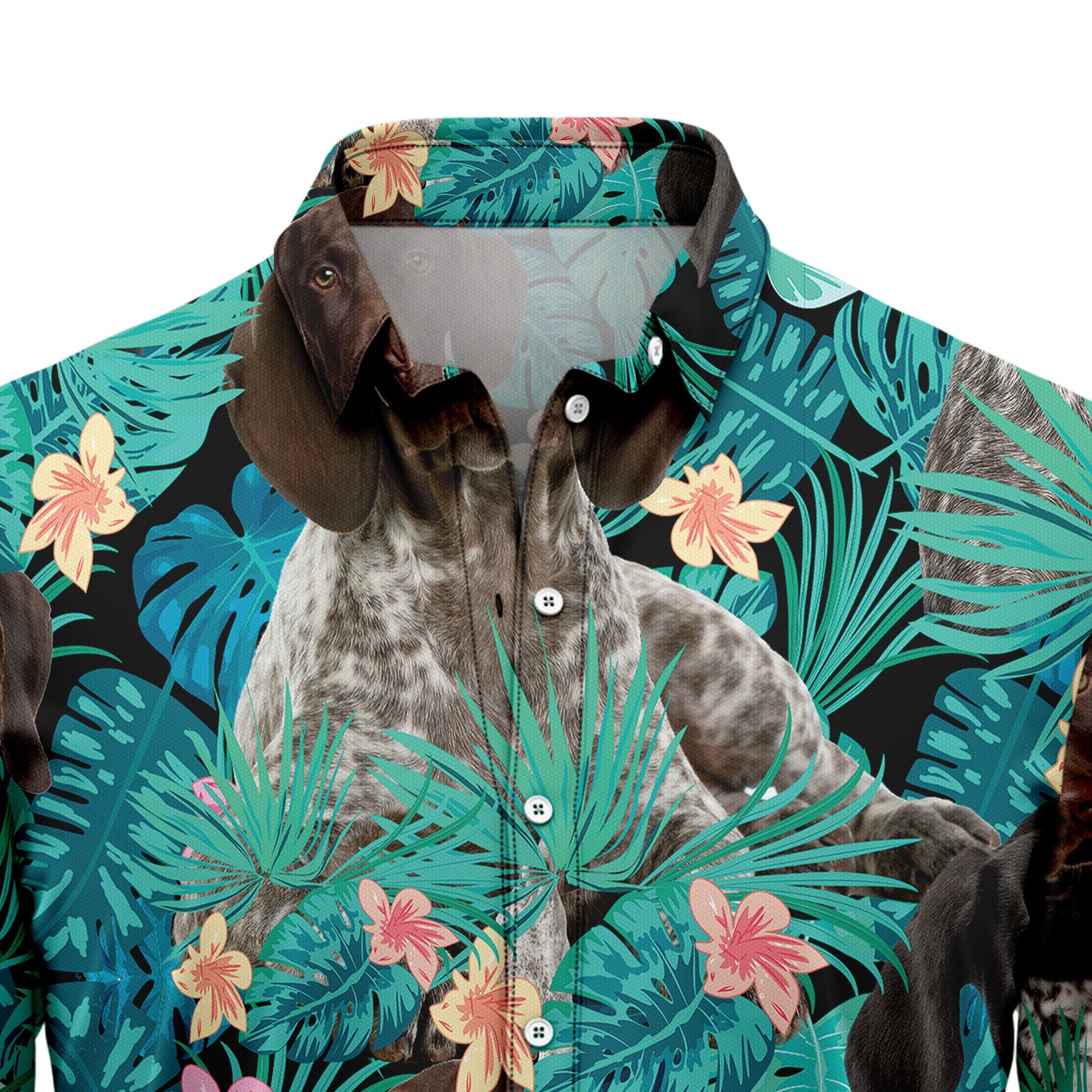 German Shorthaired Pointer Tropical T0207 Hawaiian Shirt