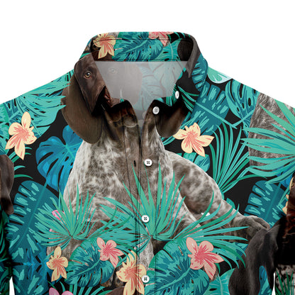 German Shorthaired Pointer Tropical T0207 Hawaiian Shirt