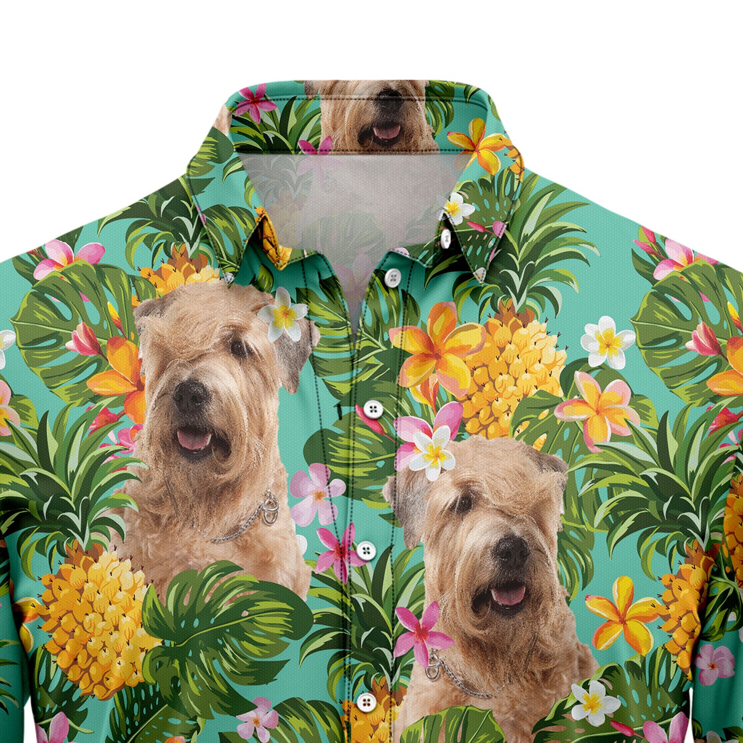 Tropical Pineapple Soft Coated Wheaten Terrier H37025 Hawaiian Shirt