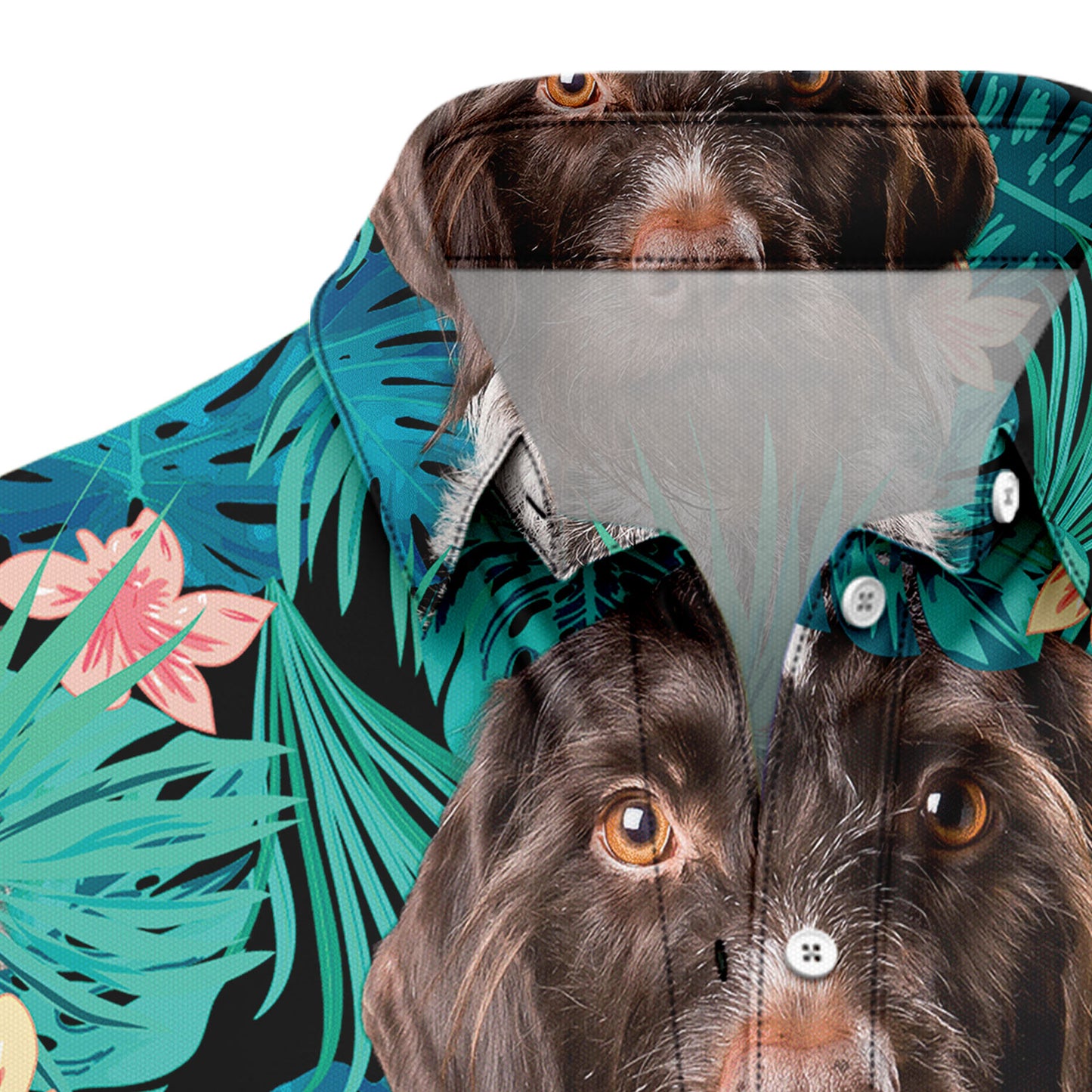 German Wirehaired Pointer Tropical T0307 Hawaiian Shirt