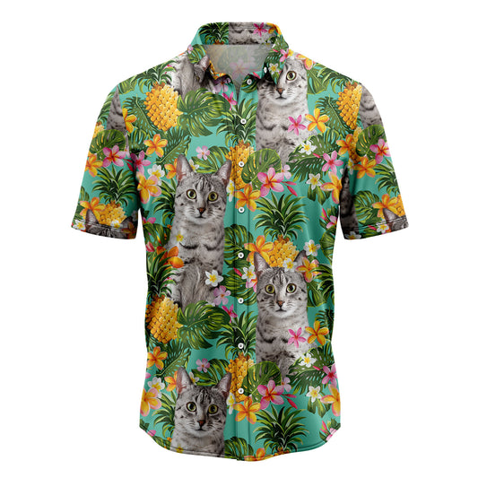 Tropical Pineapple Egyptian Mau H87072 Hawaiian Shirt