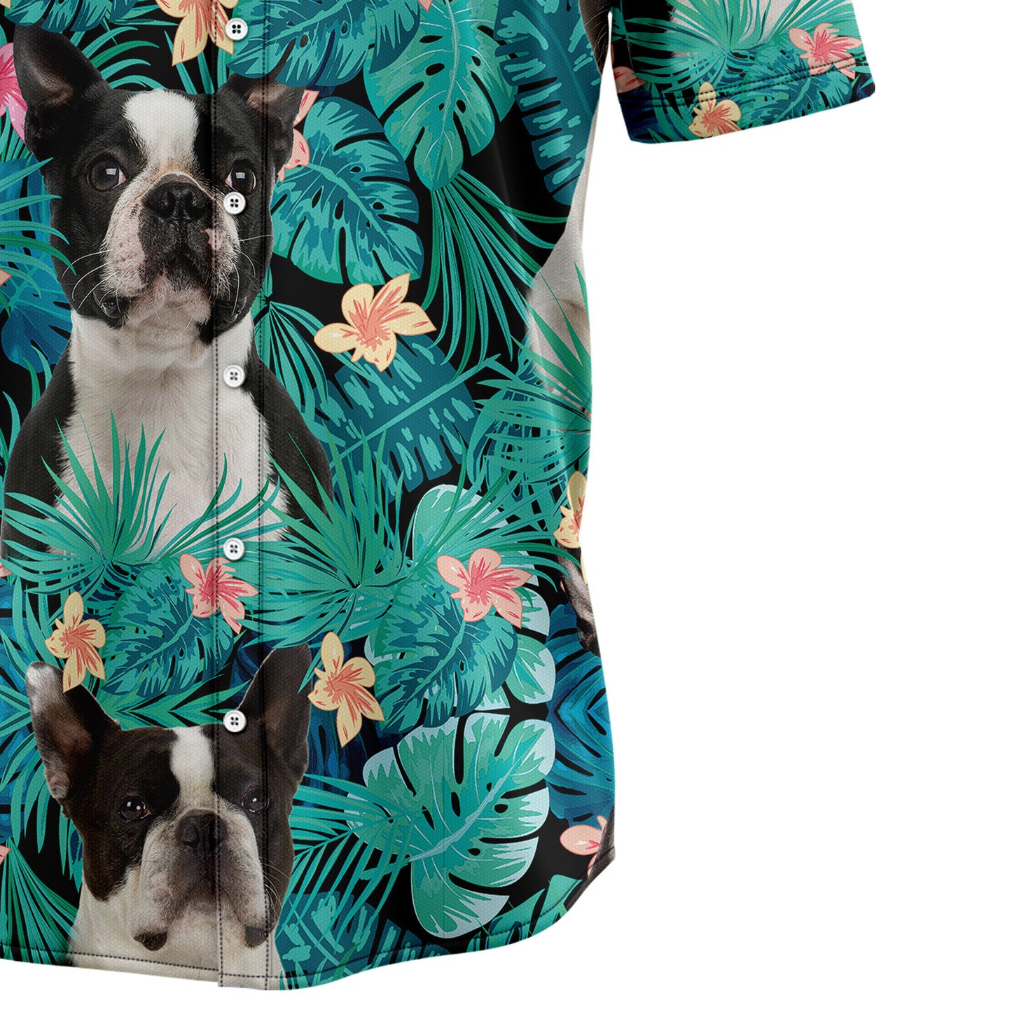 Boston Terrier Tropical T0207 Hawaiian Shirt