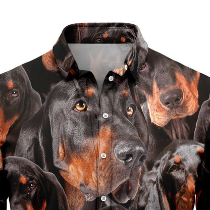 Black and Tan Coonhound Awesome D0207 Hawaiian Shirt