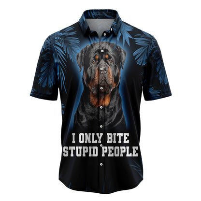 Rottweiler Only Bite Stupid People H3823 Hawaiian Shirt