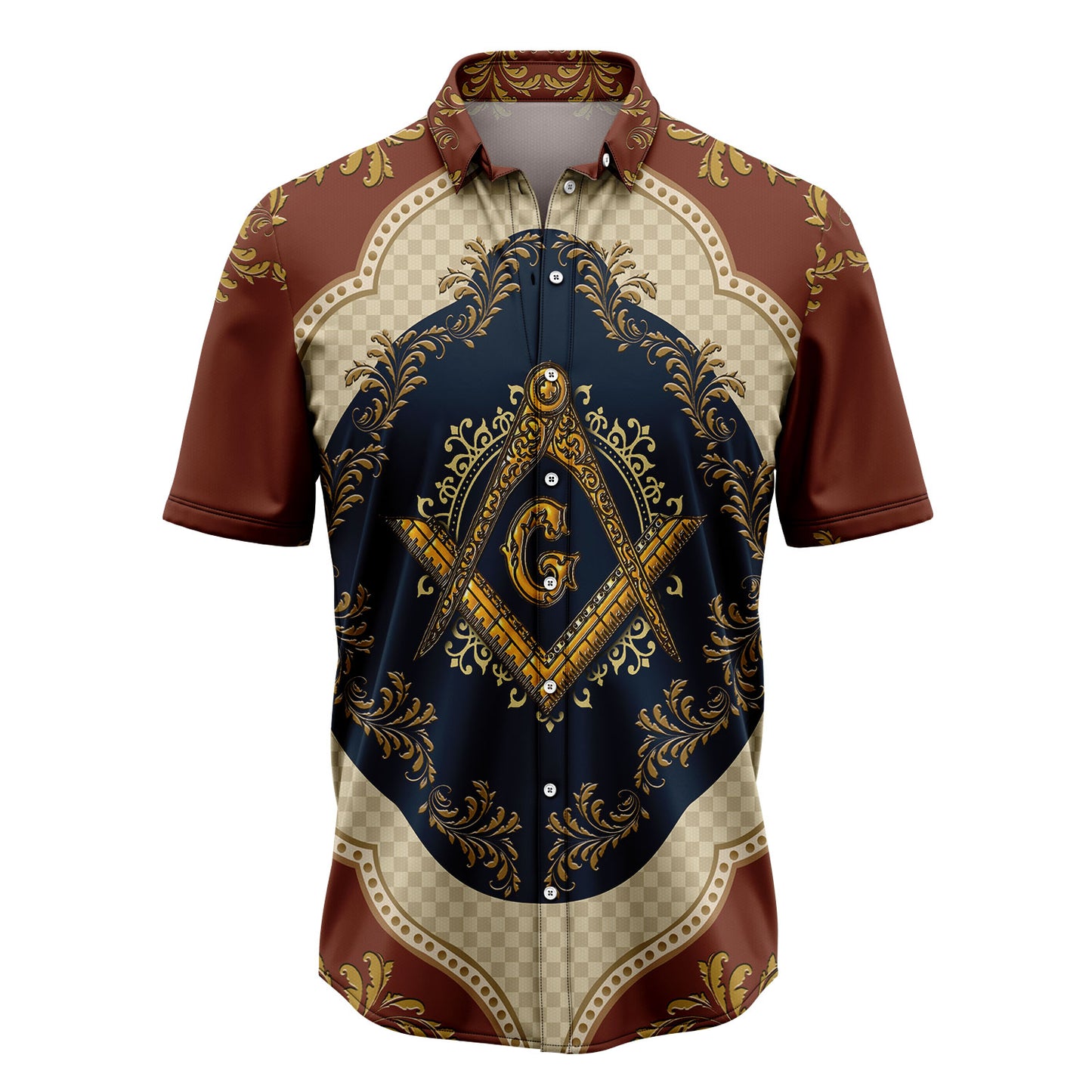 Masonic With Square and Compasses G5716 Hawaiian Shirt