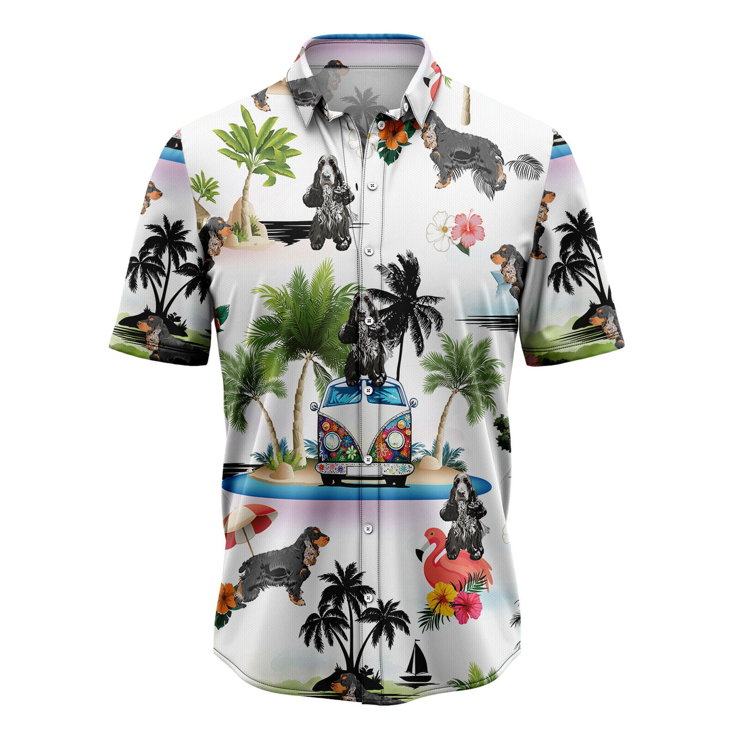 Cocker Spaniel Vacation G5716 Hawaiian Shirt