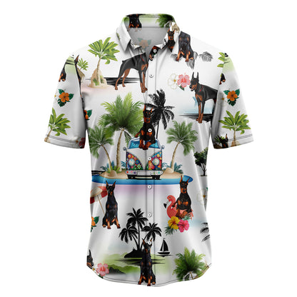 Doberman Pinscher Vacation G5716 Hawaiian Shirt