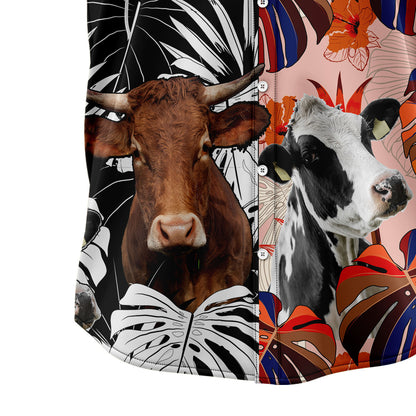 Cow Floral T1307 Hawaiian Shirt