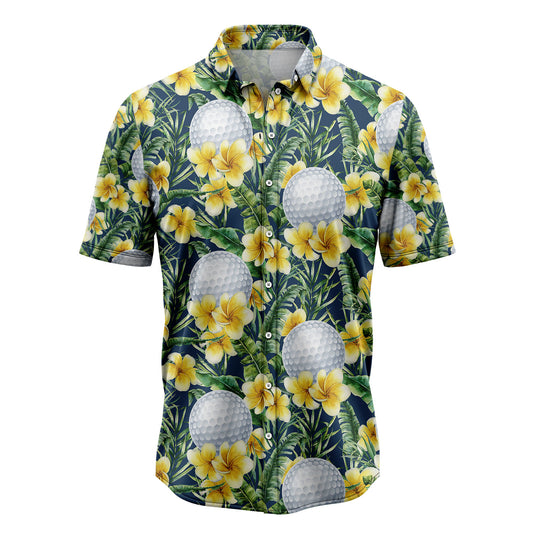 Golf Frangipani D1307 Hawaiian Shirt