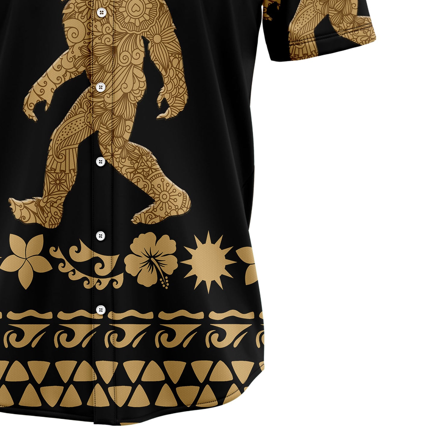 Bigfoot Tribal Pattern T1007 Hawaiian Shirt