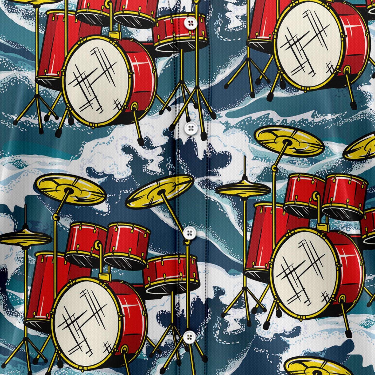 Drums For Summer G5710 Hawaiian Shirt