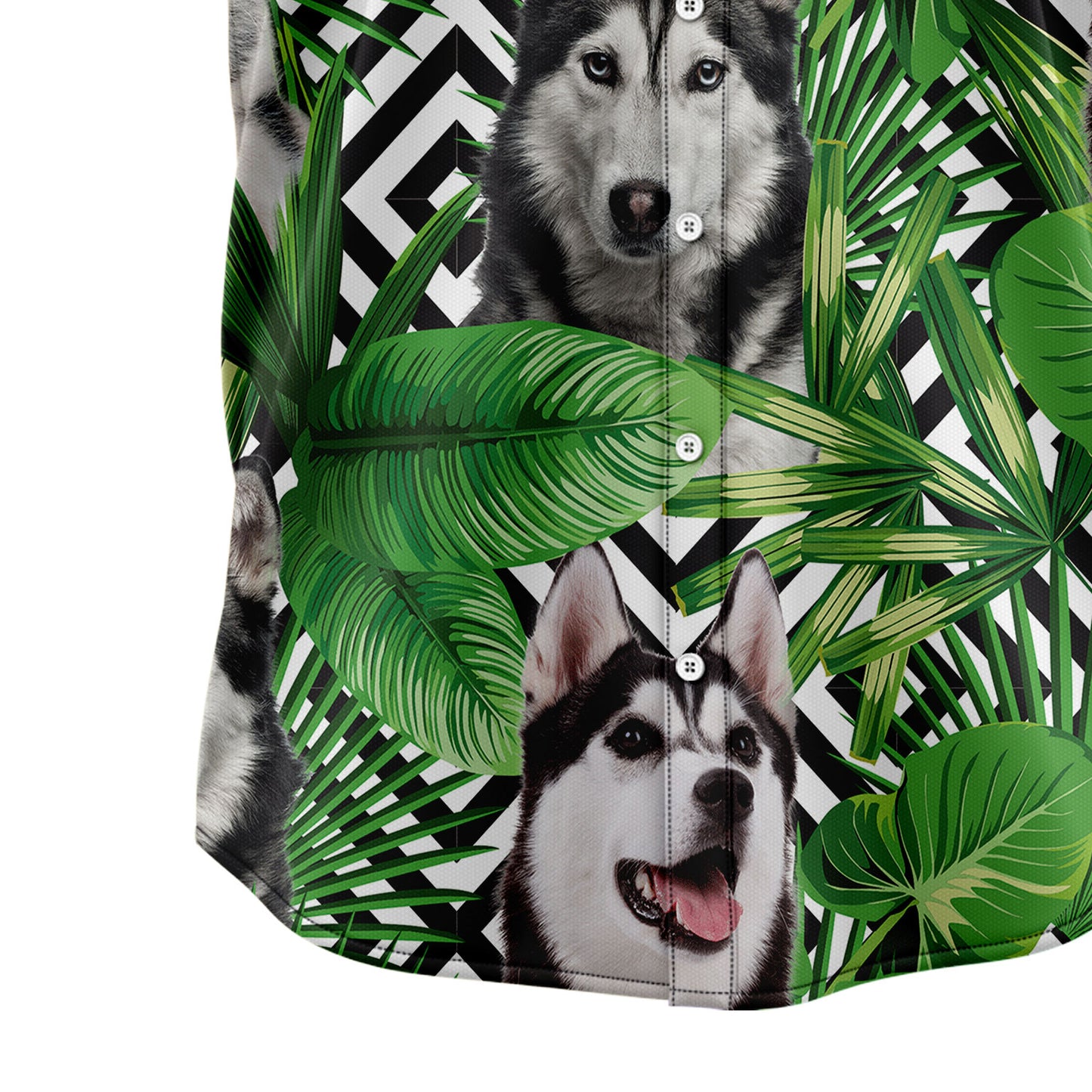 Summer Exotic Jungle Tropical Siberian Husky H97064 Hawaiian Shirt