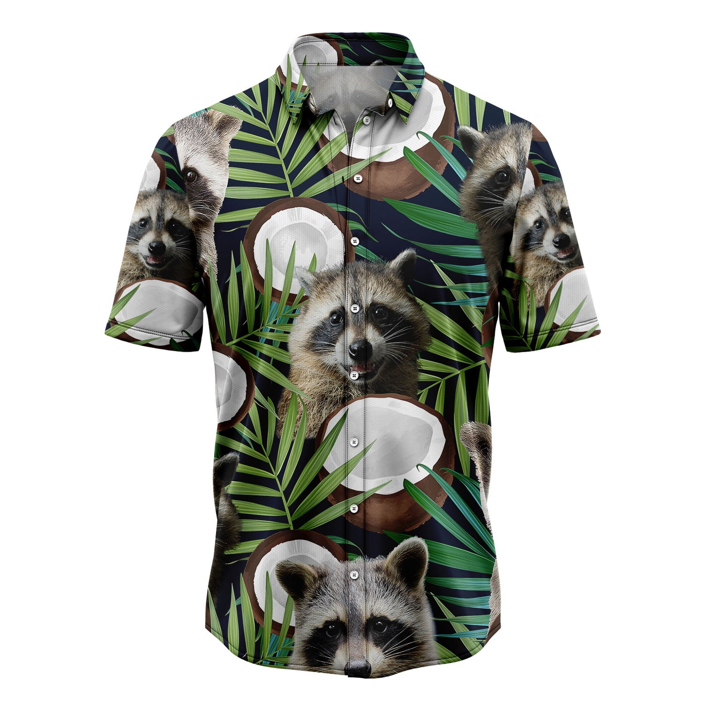 Raccoon Coconut Tropical T0907 Hawaiian Shirt