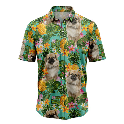Tropical Pineapple Tibetan Spaniel H97047 Hawaiian Shirt