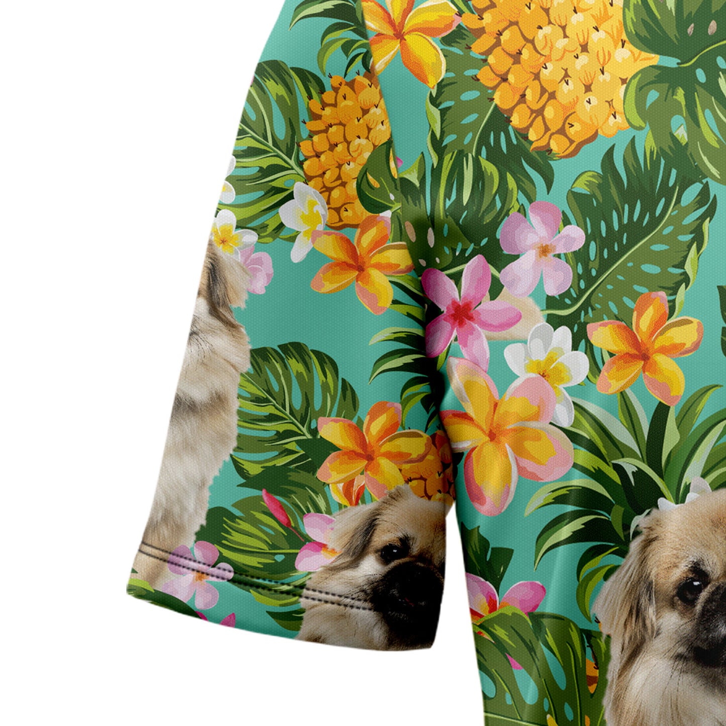 Tropical Pineapple Tibetan Spaniel H97047 Hawaiian Shirt