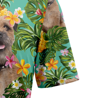 Tropical Pineapple Border Terrier H137058 Hawaiian Shirt
