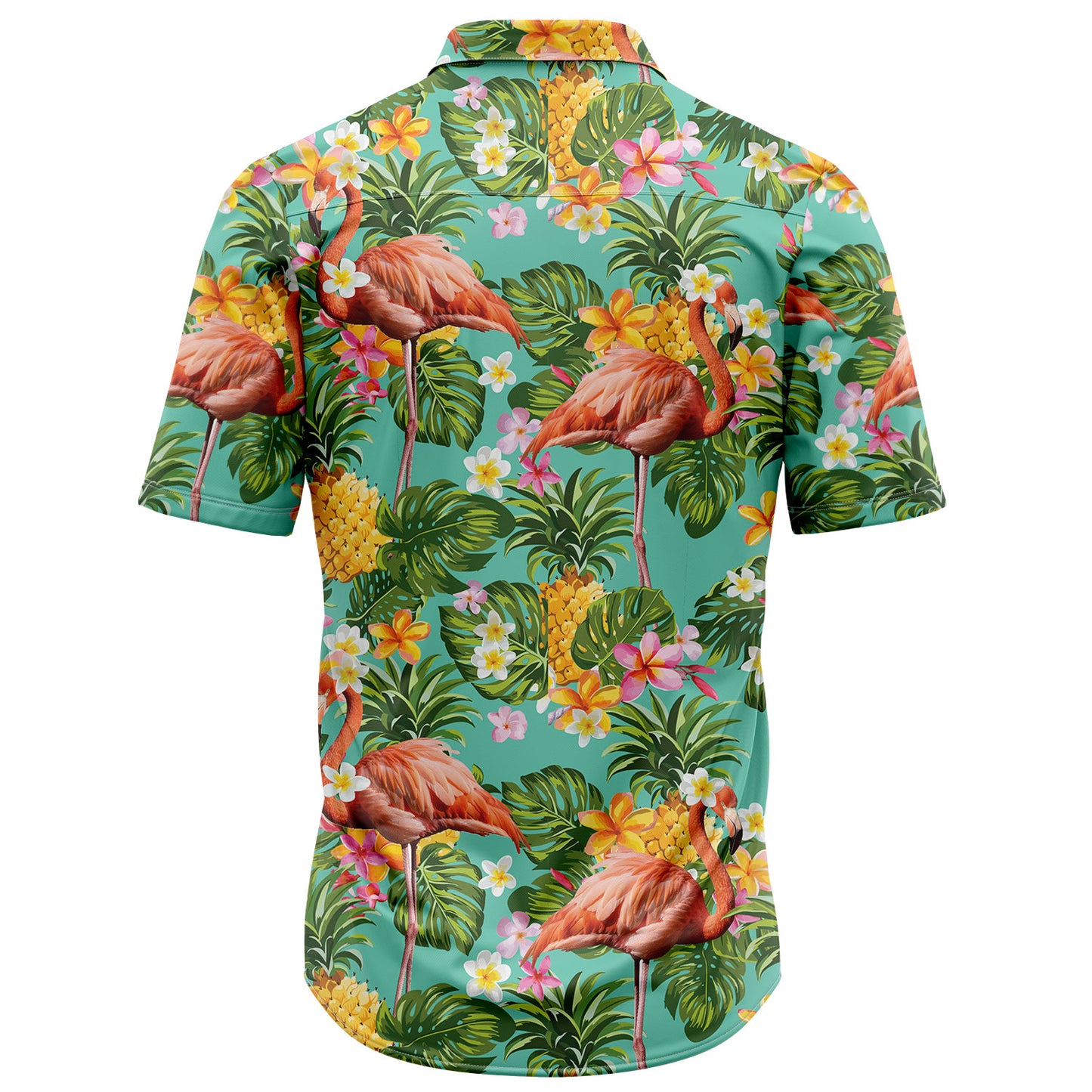 Tropical Pineapple Flamingo H67015 - Hawaii Shirt