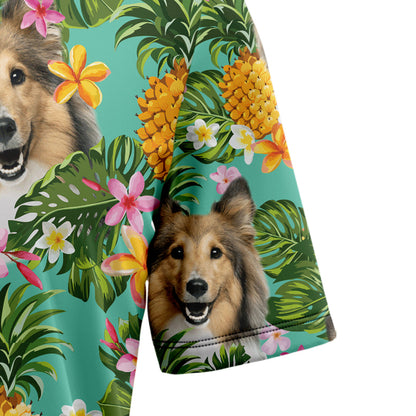 Tropical Pineapple Shetland Sheepdog H3721 Hawaiian Shirt