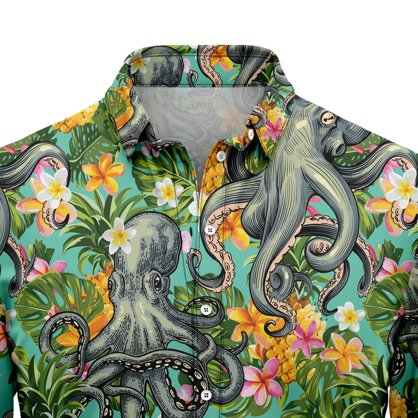 Tropical Pineapple Octopus H77002 Hawaiian Shirt