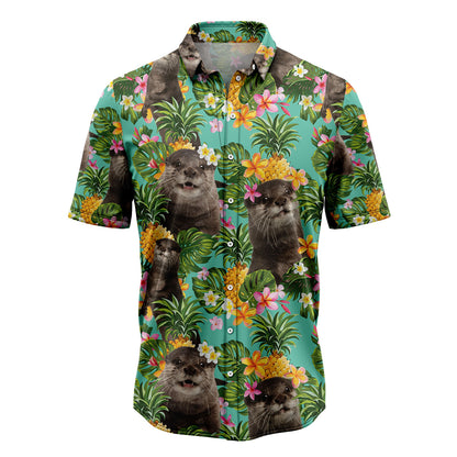Tropical Pineapple Otter H67075 Hawaiian Shirt