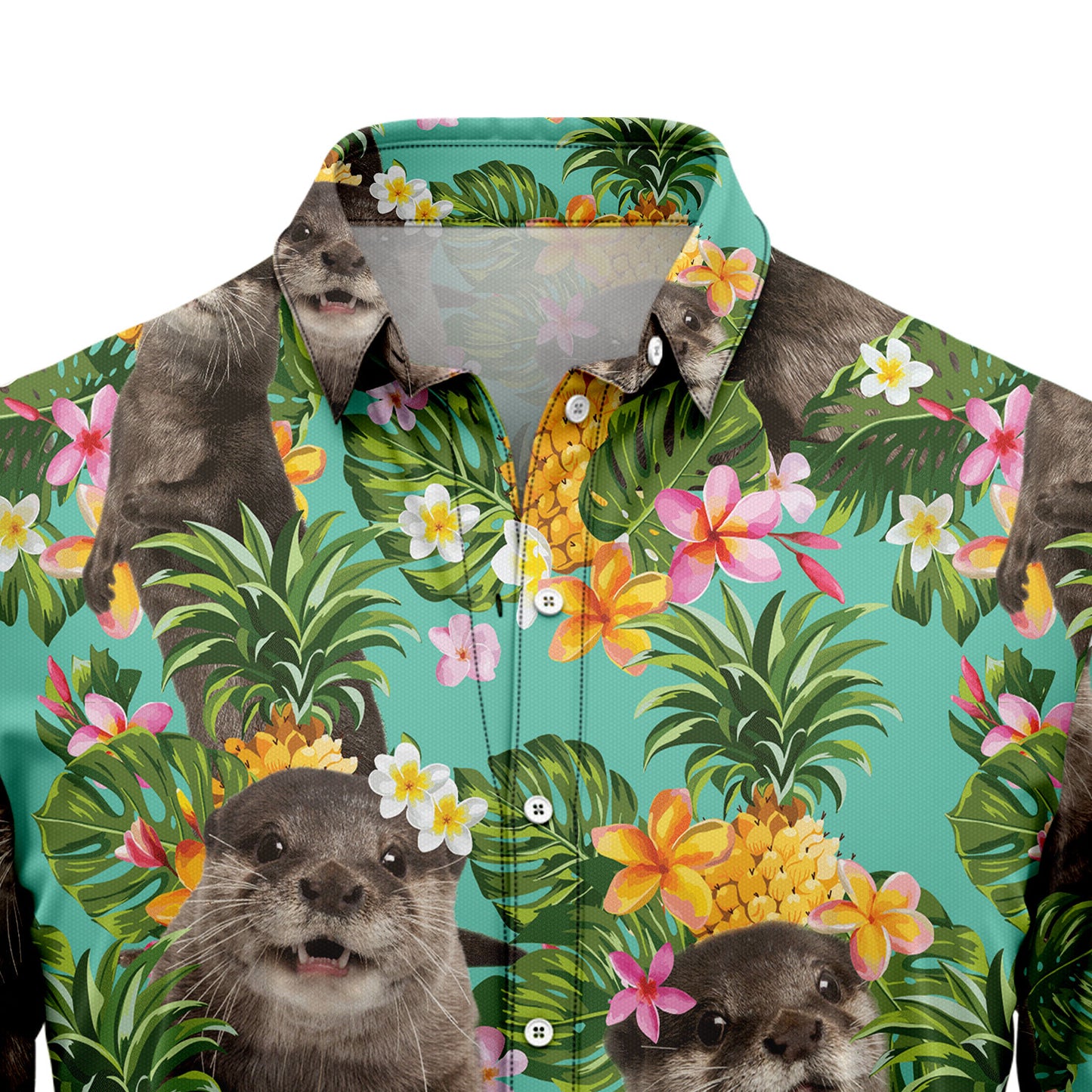 Tropical Pineapple Otter H67075 Hawaiian Shirt