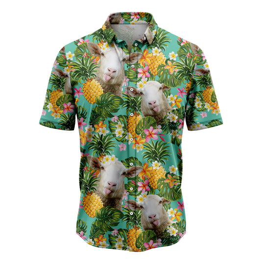 Tropical Pineapple Sheep H67024 Hawaiian Shirt