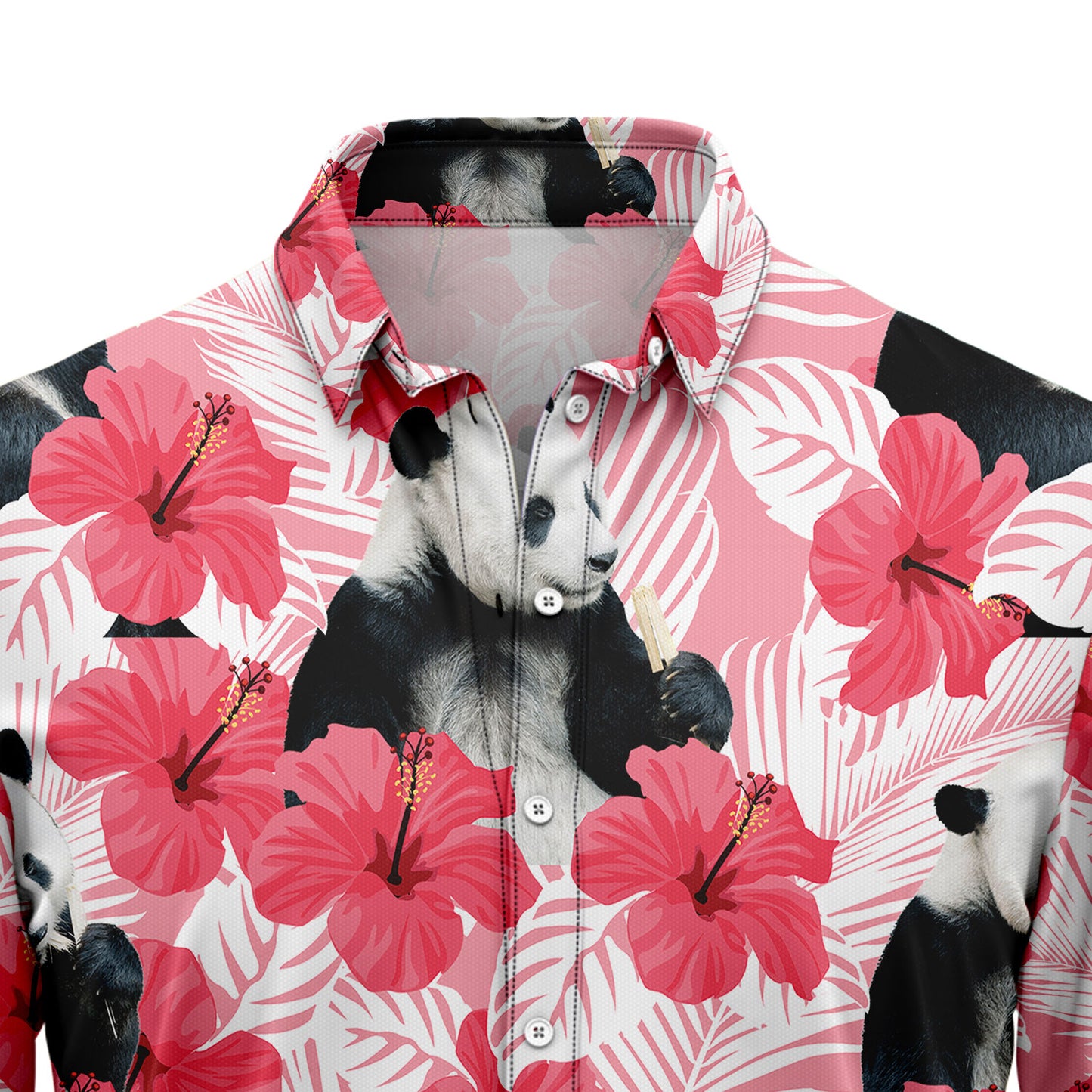 Tropical Flowers Hibiscus Panda H97039 Hawaiian Shirt