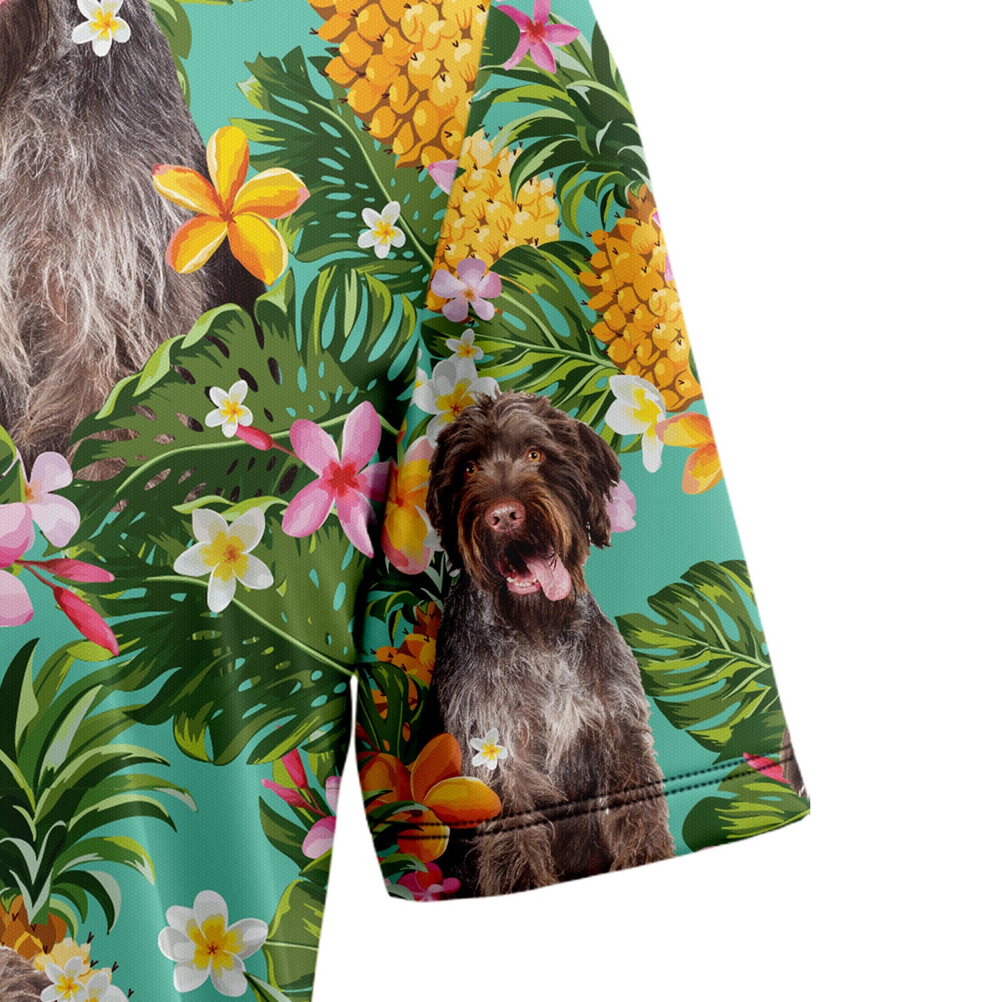 Tropical Pineapple German Wirehaired Pointer H77075 Hawaiian Shirt
