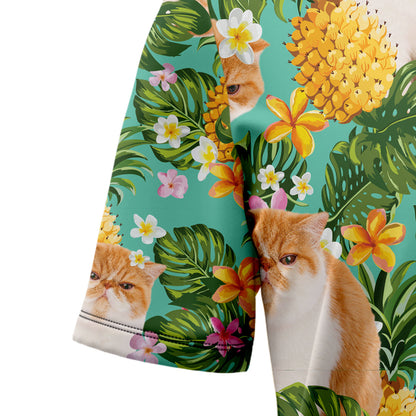 Tropical Pineapple Exotic Shorthair H67084 Hawaiian Shirt