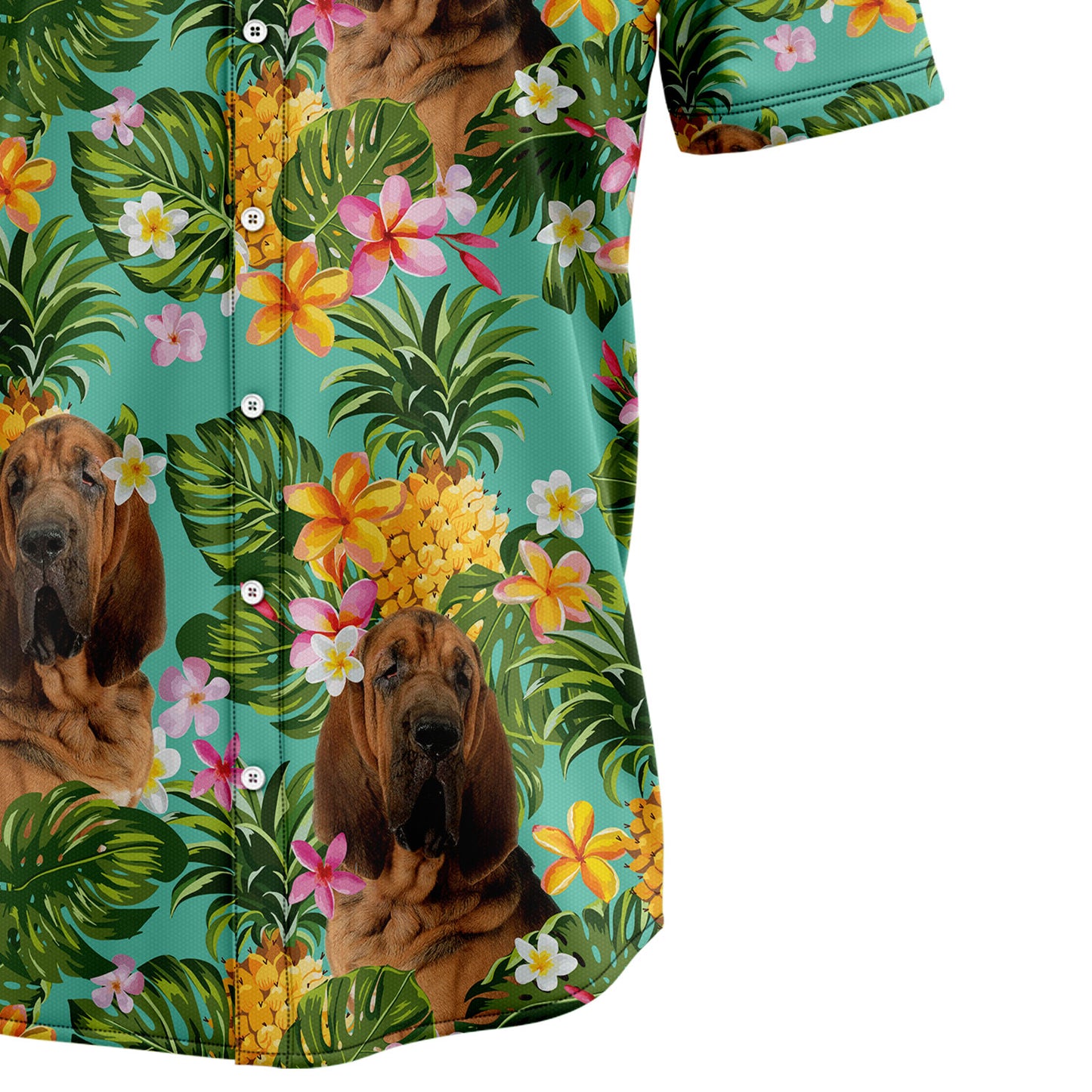Tropical Pineapple Bloodhound H37026 Hawaiian Shirt