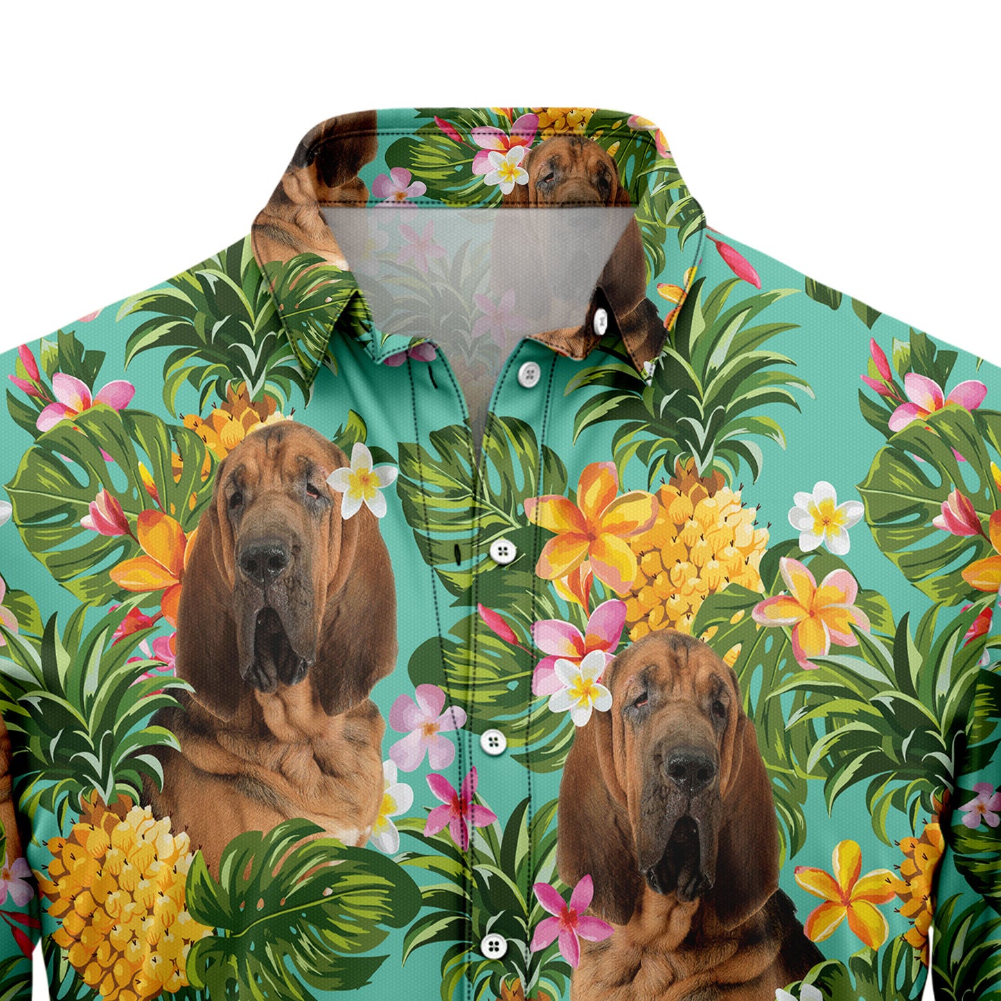 Tropical Pineapple Bloodhound H37026 Hawaiian Shirt