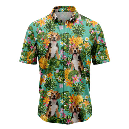 Tropical Pineapple Beagle H37010 Hawaiian Shirt