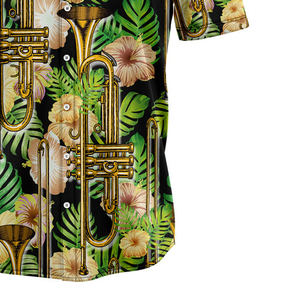 Trumpet Yellow Hibiscus Flower T0907 Hawaiian Shirt