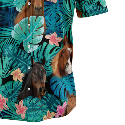 Thoroughbred Green Tropical G5709 Hawaiian Shirt