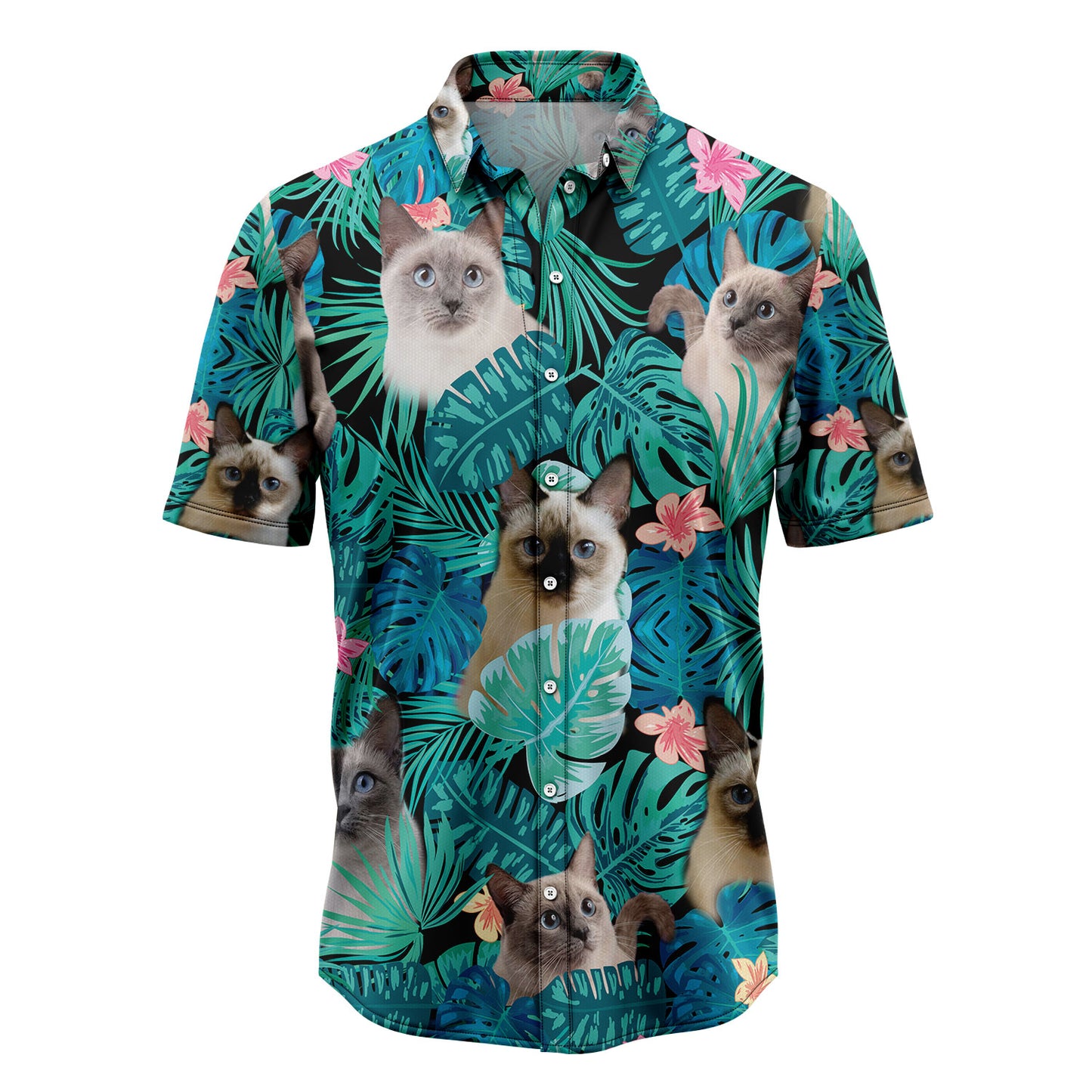 Thai Cat Green Tropical G5707 Hawaiian Shirt