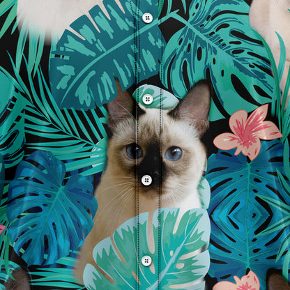 Thai Cat Green Tropical G5707 Hawaiian Shirt