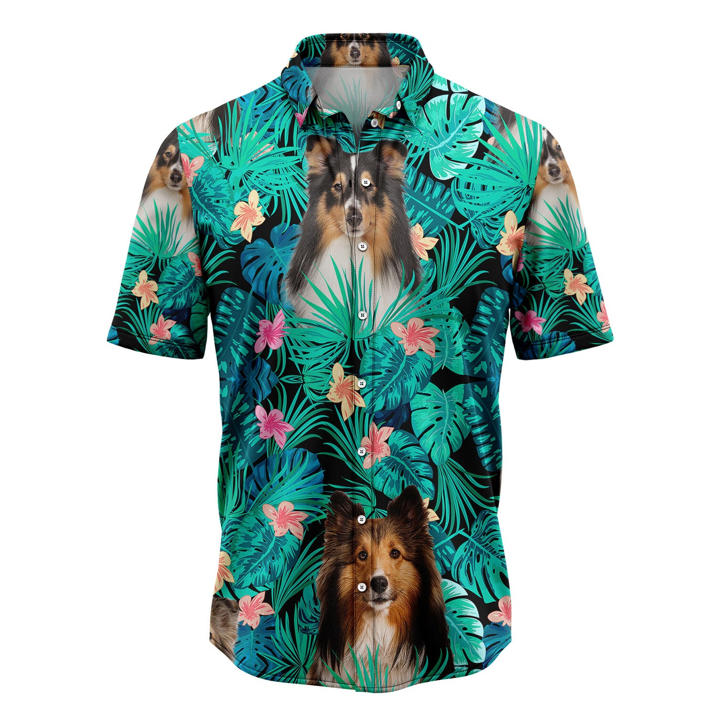Shetland Sheepdog Tropical T0207 Hawaiian Shirt