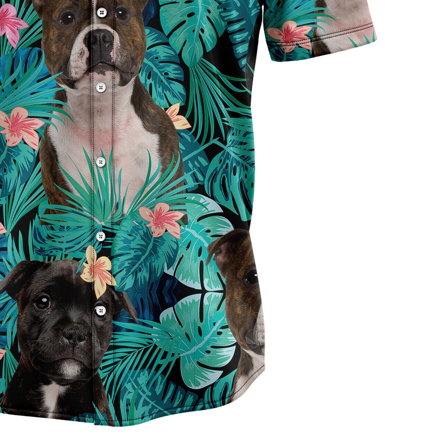 Staffordshire Bull Terrier Tropical T0207 Hawaiian Shirt