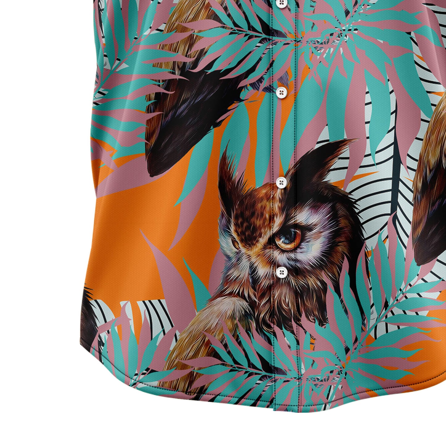 Owl Tropical Pattern D0807 Hawaiian Shirt