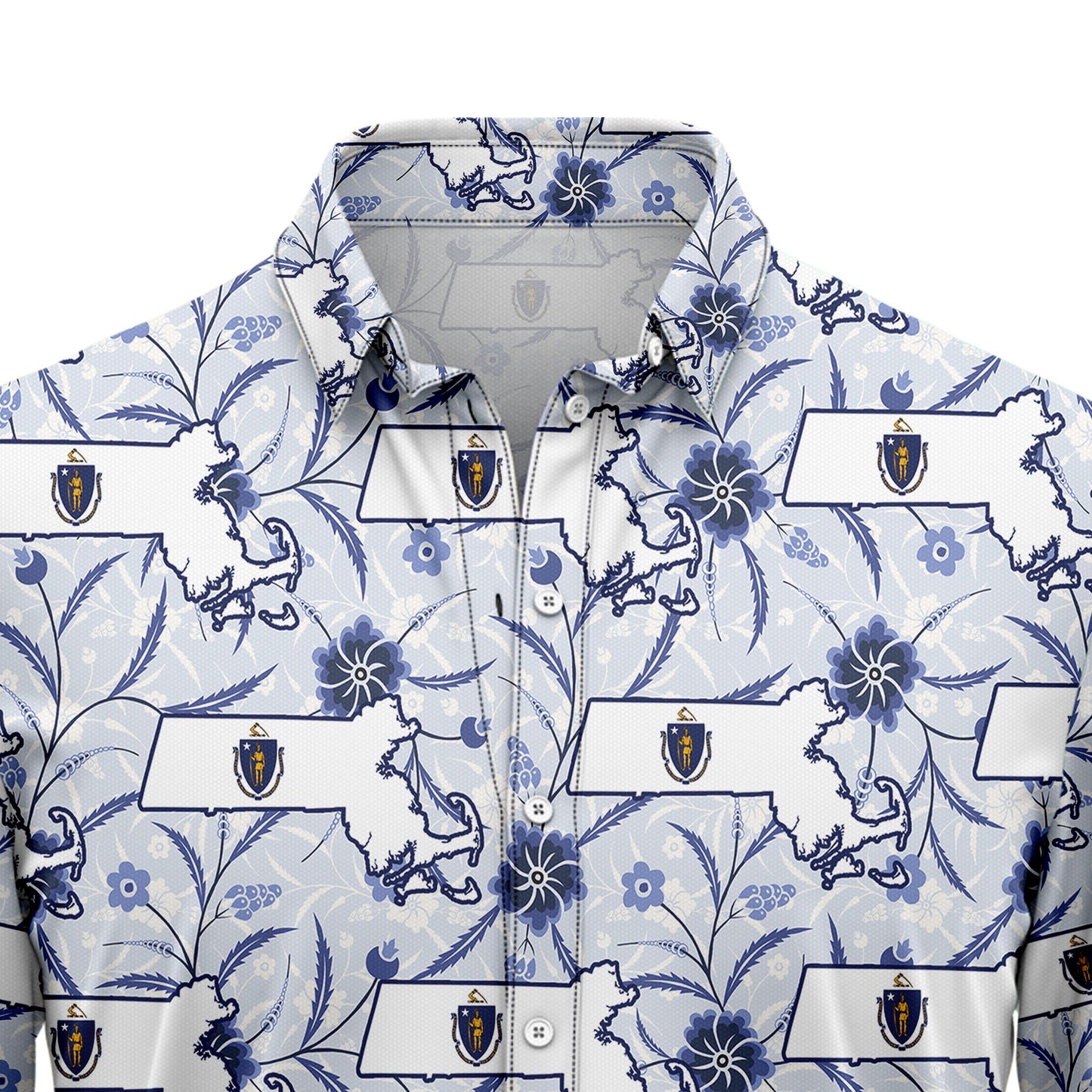 Massachusetts Mayflower H77012 Hawaiian Shirt
