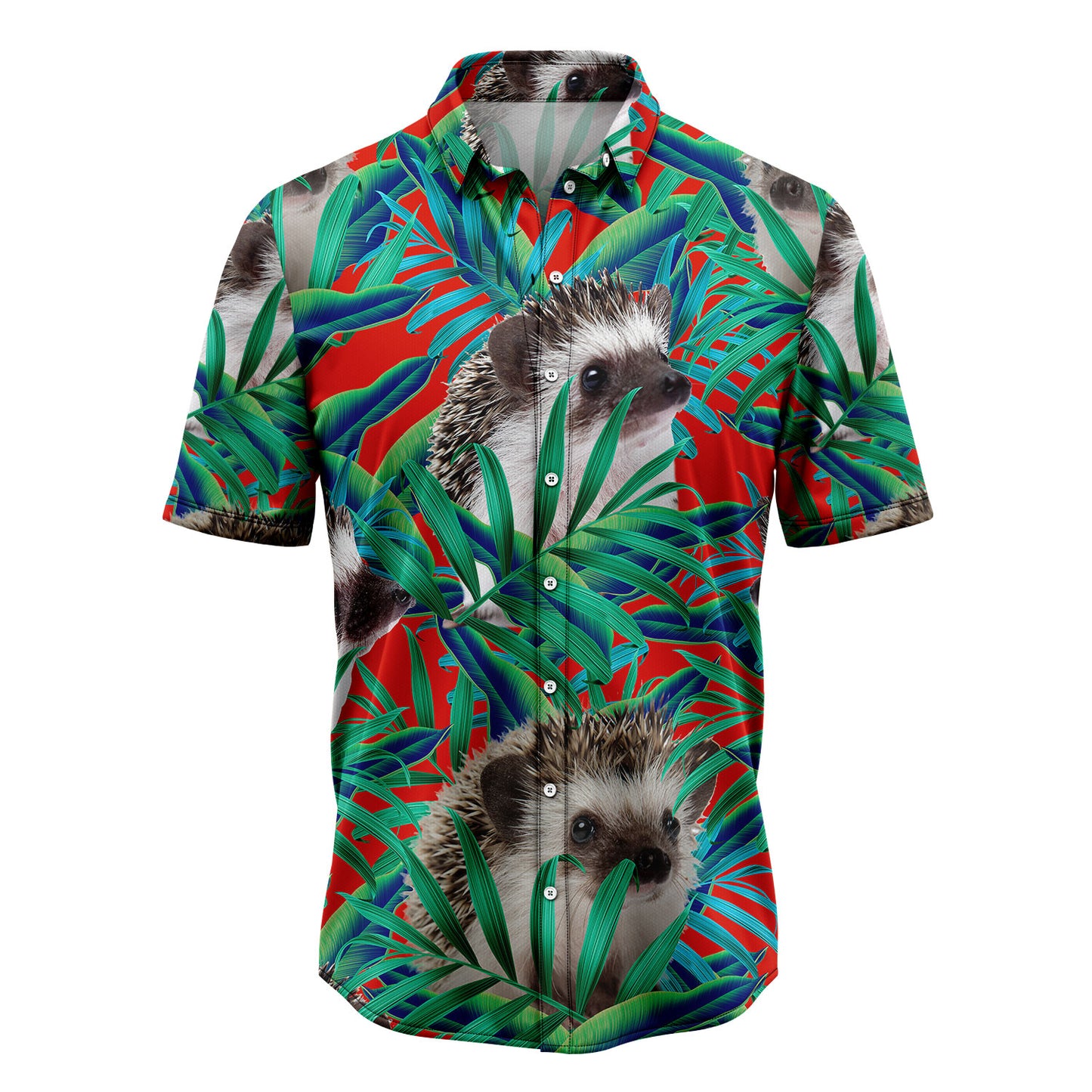 Hedgehogs Floral Pattern T0307 Hawaiian Shirt
