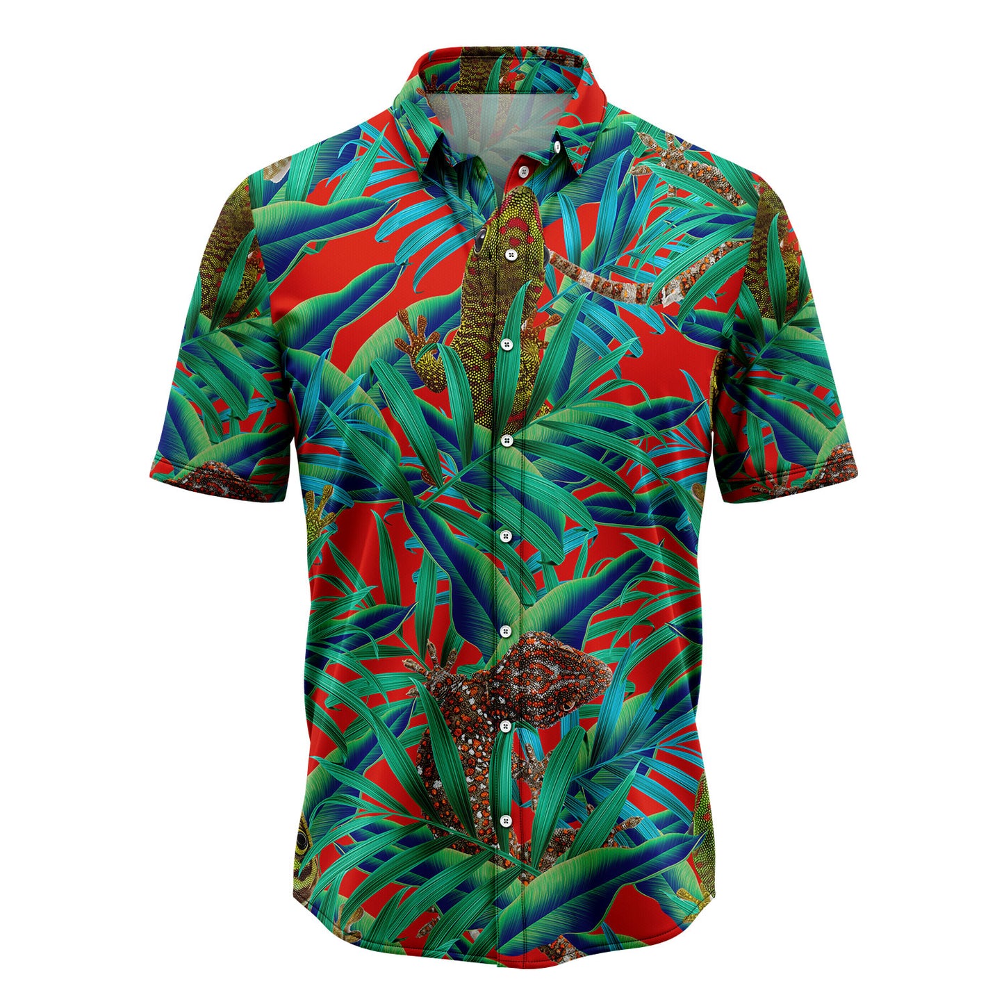 Gecko Floral Pattern T0307 Hawaiian Shirt