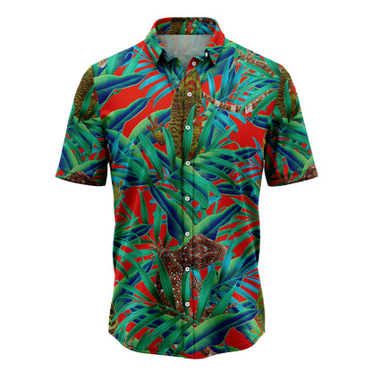 Gecko Floral Pattern T0307 Hawaiian Shirt