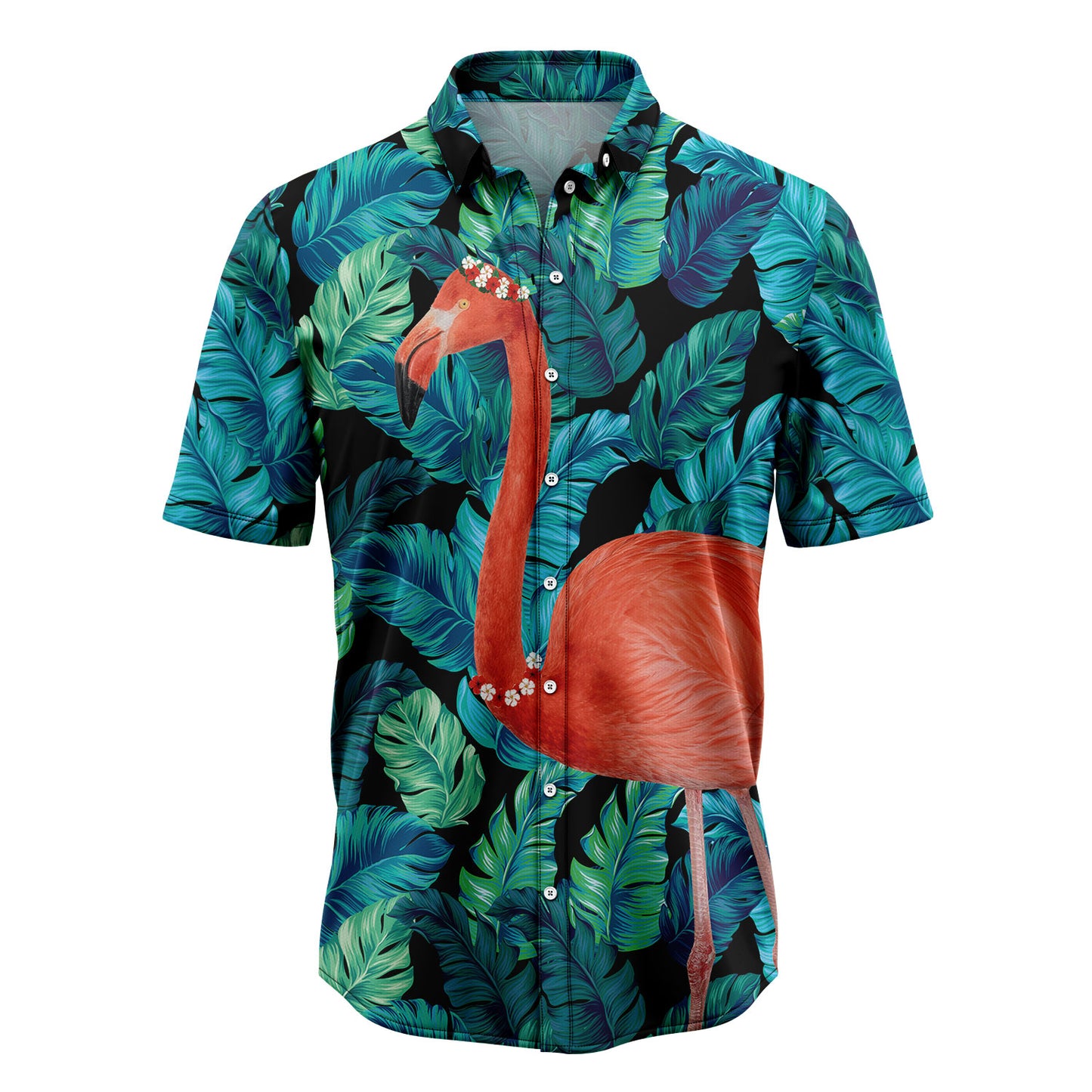 Flamingo Flower Crown G5706 Hawaiian Shirt