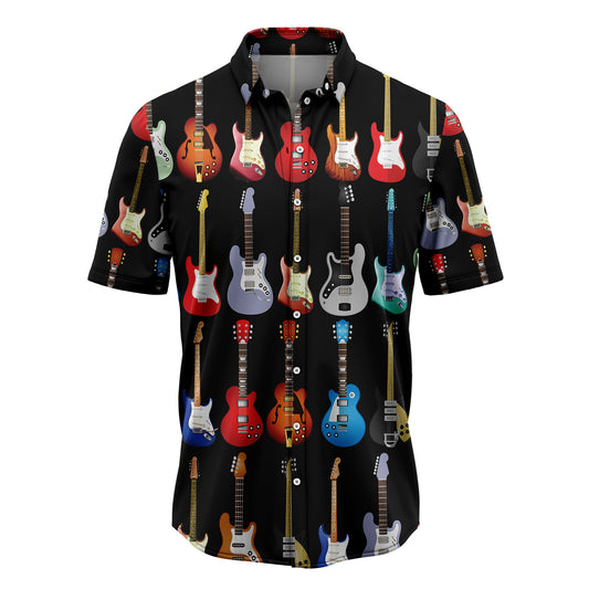 Electric Guitar Colorful T0307 Hawaiian Shirt