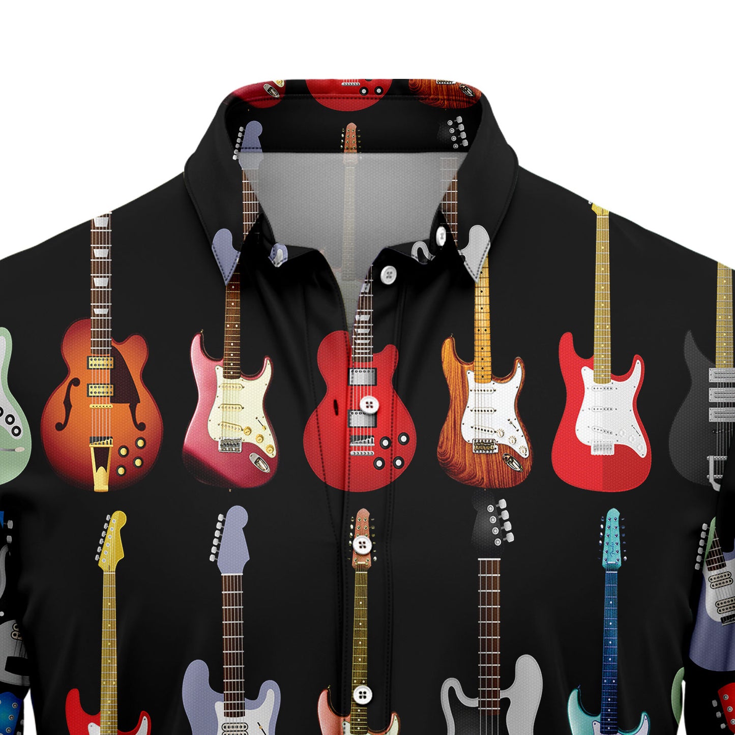Electric Guitar Colorful T0307 Hawaiian Shirt