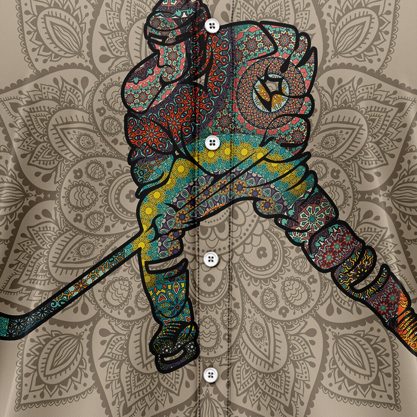 Hockey Mandala G5708 Hawaiian Shirt