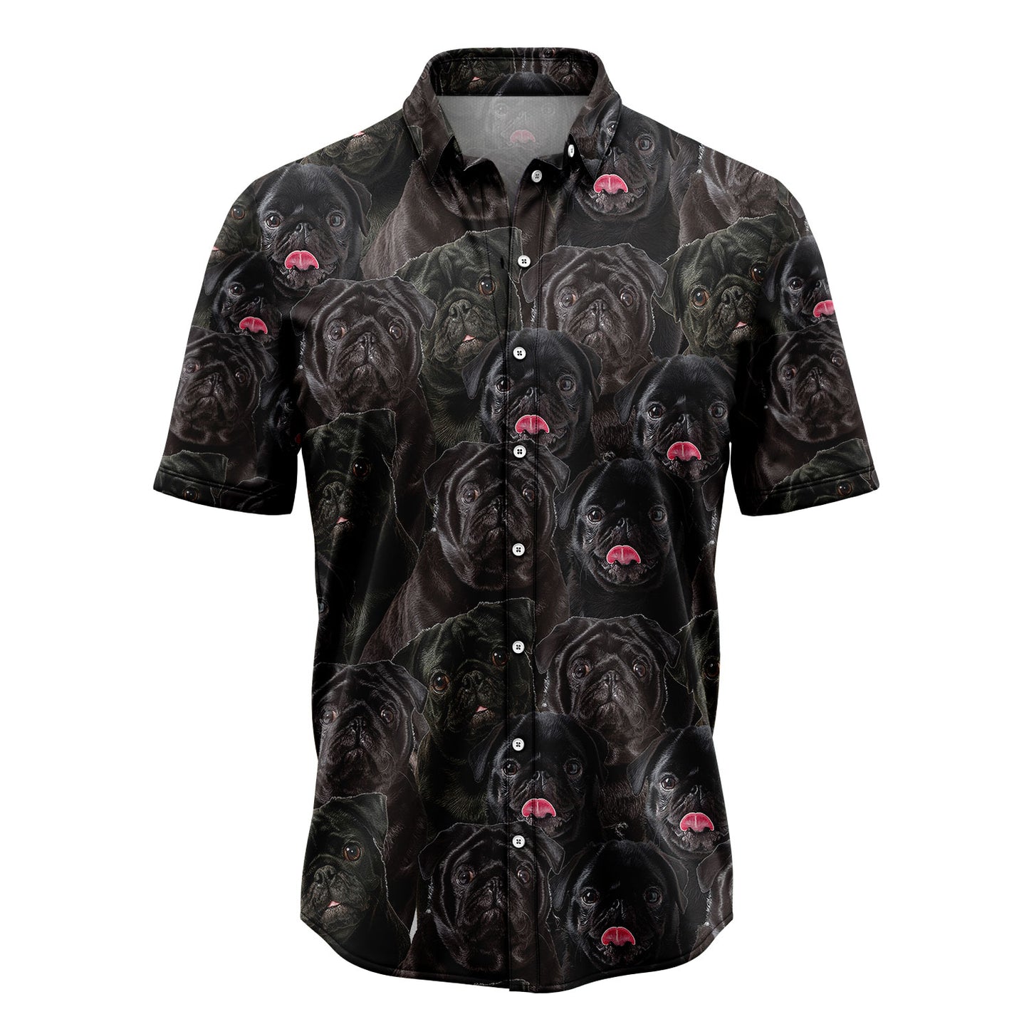 Black Pug Awesome D0207 Hawaiian Shirt